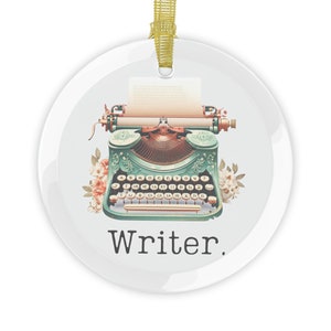 Writer Ornament, Feminine Writer Ornament, Writer Ornament for Her, Gift for Writer, NaNoWriMo Writer, NaNoWriMo Gift, Writer Christmas Gift