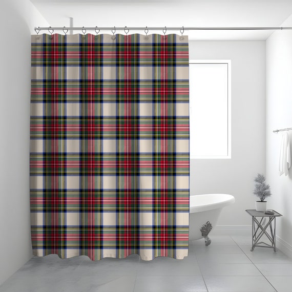 Weihnachts-Duschvorhang 'Roter LKW' – Rustikales Bauernhaus Design, Wasserdicht, 182 X 182 Cm Mit 12 Haken