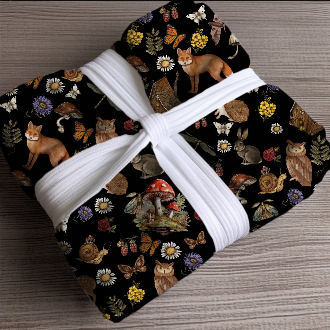 Dark Cottagecore Throw Blanket, Wildflower Throw Blanket, Woodland