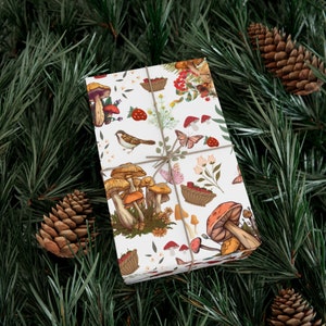 Cottagecore Wrapping Paper, Cottage Core Birthday, Mushroom Wrapping ...