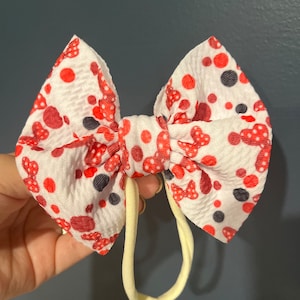 Minnie Mouse hair bow, bows for babies, toddler bows, children&#39;s hair bow