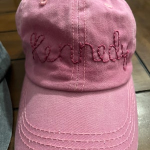 Personalized Stitch Script Kids Cap, Custom Infant or Youth Baseball Cap image 5