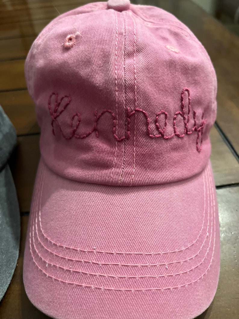 Personalized Stitch Script Kids Cap, Custom Infant or Youth Baseball Cap image 5