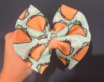 Taco Hair Bow, Taco Tuesday, Bow for Girls, New Baby Gift, Hair Accessory