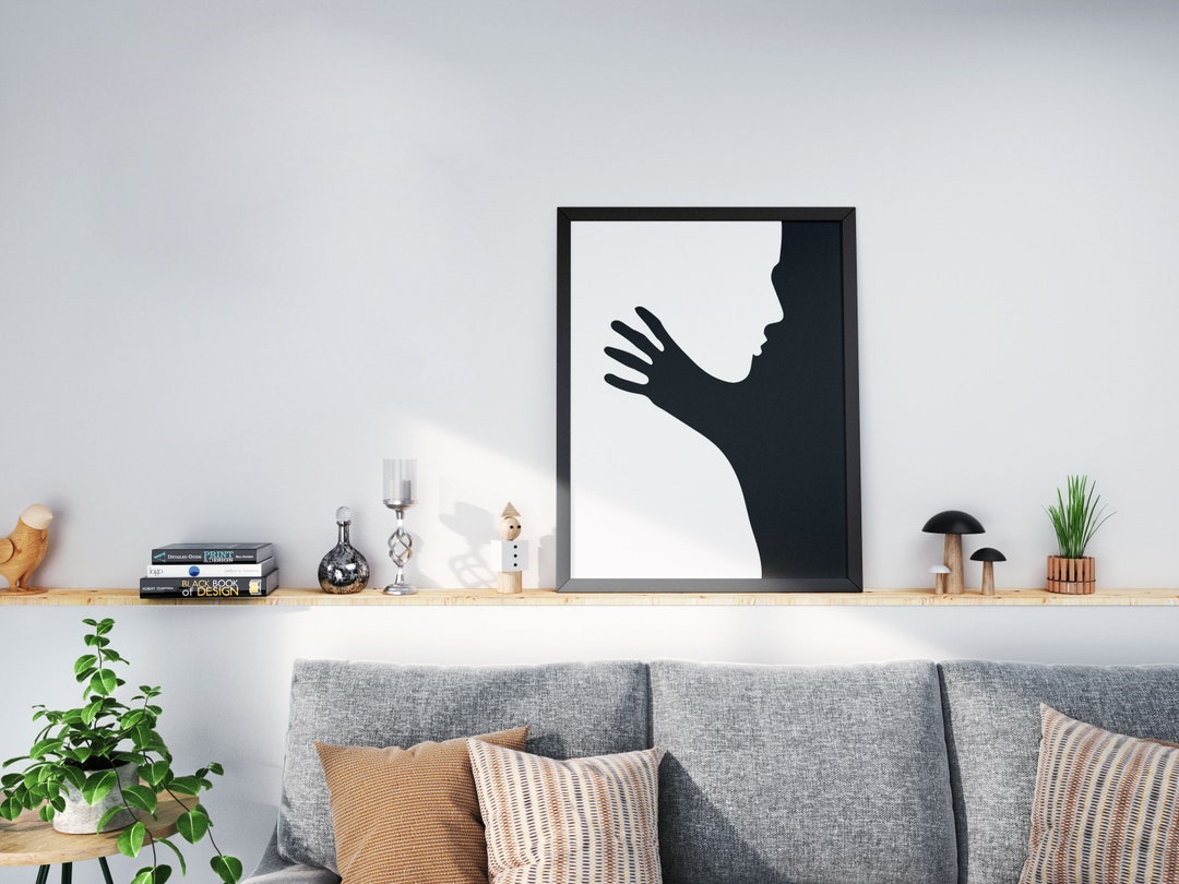 Abstract Art Silhouette Wall Decor Print Art Etsy