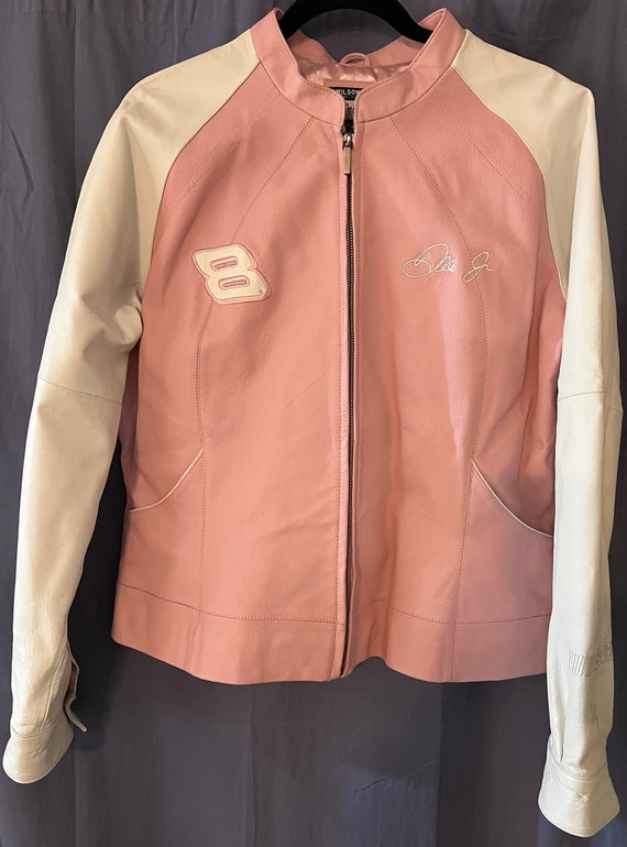 Dale Earnhardt Jr Pink Leather Jacket