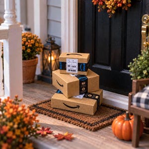 Miniature Shipping Boxes, Dollhouse Cardboard Delivery Boxes for Mini Home Decor, Fall Online Order Shopping Addict