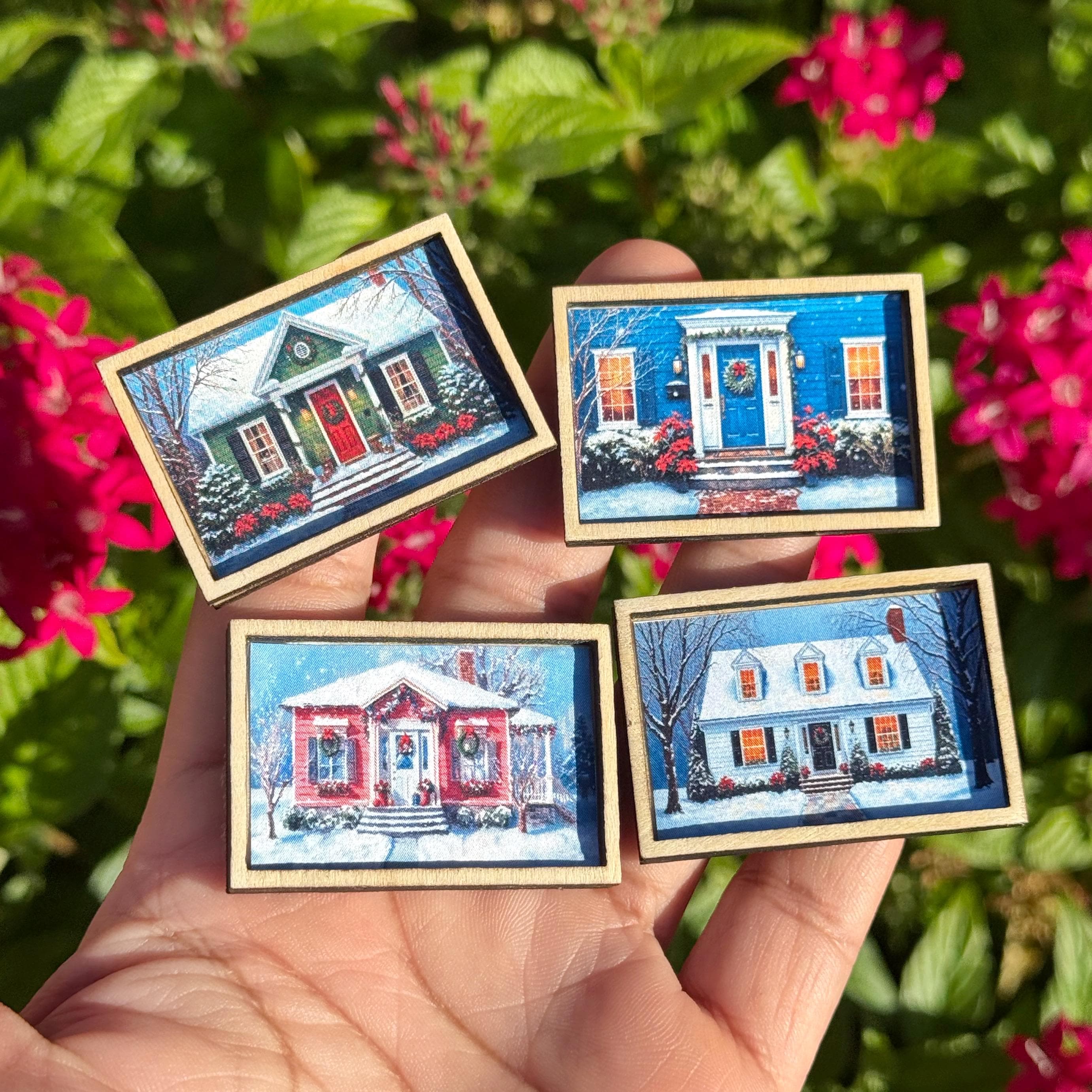 Christmas Dollhouse Miniatures Art Holiday Mini Dollhouse Decorations