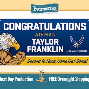 Air Force Banner 322 TRS Eagles | Air Force Congratulations Banner | BMT Graduation Banner Eagles | Eagles Air Force Banner | 322TRS