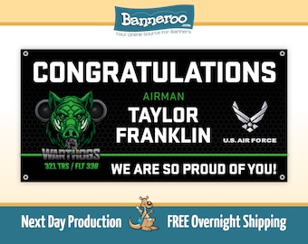 Air Force Graduation Banner | 321 TRS Warthogs, Congratulations