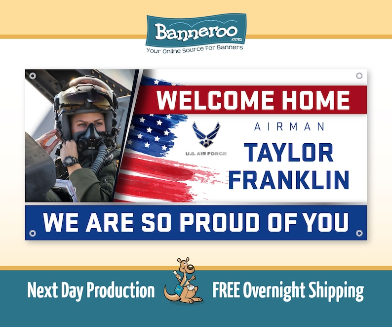 Air Force Welcome Home Banner American Flag Congratulation - Etsy