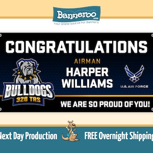 Air Force Banner 326 TRS Bulldogs  | Air Force Congratulations Banner | BMT Graduation Banner Bulldogs | Bulldogs Air Force Banner | 326TRS