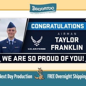 Air Force Graduation Banner | Welcome Home, Photo Option