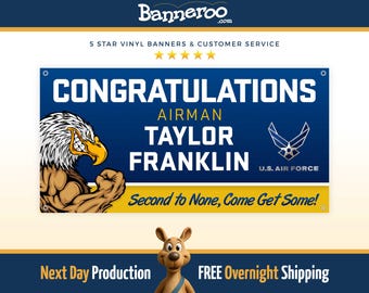 Air Force Graduation Banner | 322 TRS Eagles, Congratulations, Welcome Home