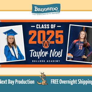 Graduation Banner, Class of 2025 Vinyl Banner, Graduation Decorations 2025, Personalized Graduation Banner with Photo