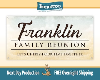 Custom Family Reunion Vinyl Banner: Personalized Message