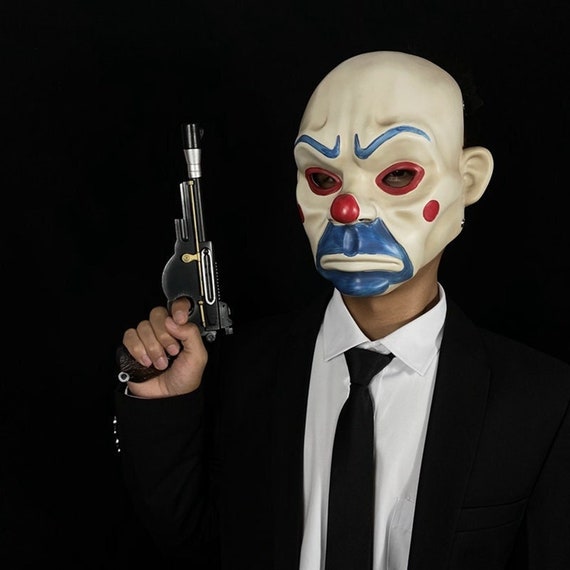 Joker Robber Mask Dark Knight Joker Bank Robber Mask Funny Etsy