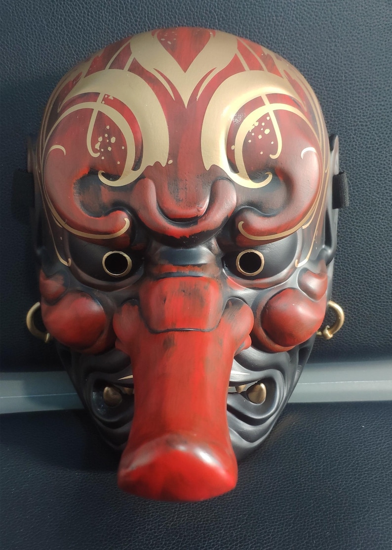Hannya Mask Tengu Mask Omen NOH Kabuki Samurai Demon Mask Etsy Canada