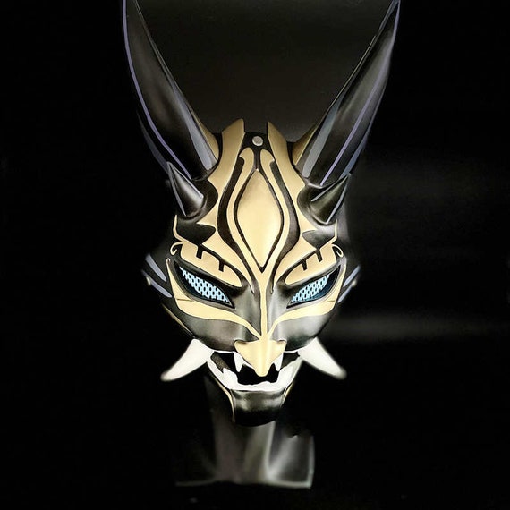 Genshin Impact Oni Maskcosplay Xiao Mask Hannya Oni Demon Etsy
