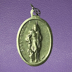 Saint Florian Medal, St Florian medal, Patron Saint of Firefighters, Protection from Fire and Water Disasters, Pray for Us