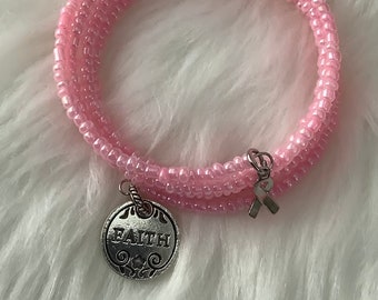 Bracelet enroulé de ruban de sensibilisation, cadeau de guerrier, cadeau de ruban de sensibilisation
