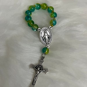 Catholic Decade Rosary, Catholic gift, Mini Rosary, Car Rosary, Pocket Rosary, Miraculous Medal Rosary, One Decade Rosary, Gift for Her