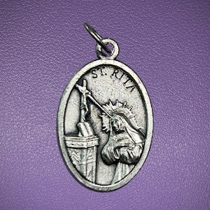 Saint Rita Medal, Patron Saint of Impossible Causes, Patron Saint of Emergencies, Patron of Difficult Marriages, St Rita Medal, Pray for us