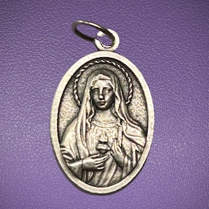 Sacred Heart of Mary, Strength and Protection Medal, Ruega Por Nosotros medal, Pray for Us, Patron Saint Medal, Catholic Gift, Gift under 10