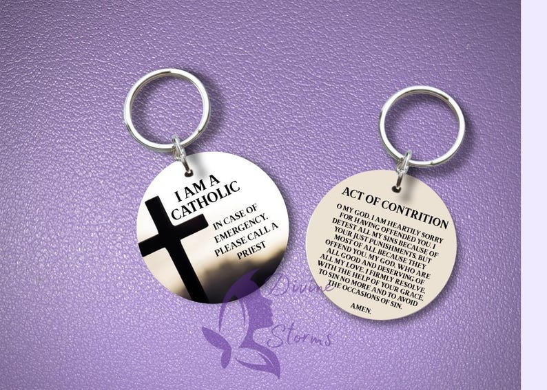 Catholic Keycaps I Am Catholic Faith Keychains – in Case of Emergency Call a Priest ...