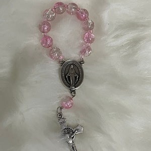 Catholic Decade Rosary, Catholic gift, Mini Rosary, Car Rosary, Pocket Rosary, Miraculous Medal Rosary, One Decade Rosary, Gift for Her