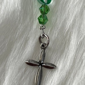 Green Catholic Decade Rosary, Catholic gift, Mini Rosary, Car Rosary, Pocket Rosary, One Decade Rosary, Gift for Her, Gift for Him