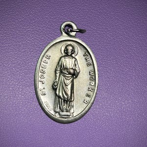 Saint Joseph the Worker Medal, Patron Saint of Workers, Patron Saint of Fathers, St Joseph Medal, Catholic Gift, Pray for Us