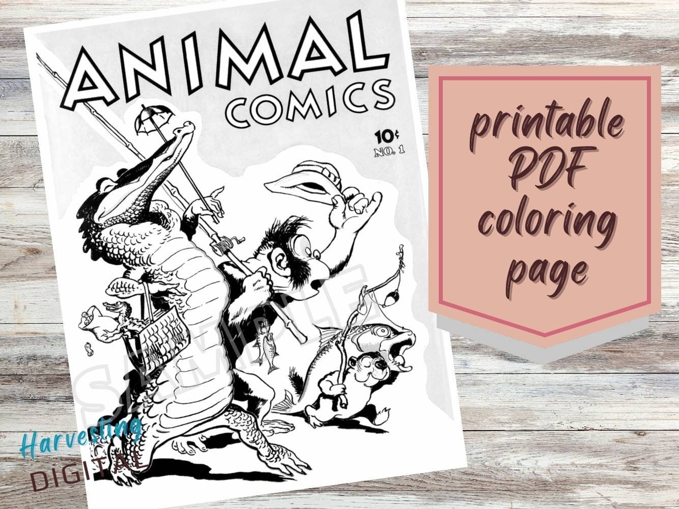 Adult Cartoon Coloring Pages - Il Fullxfull.4129637304 Ceap 