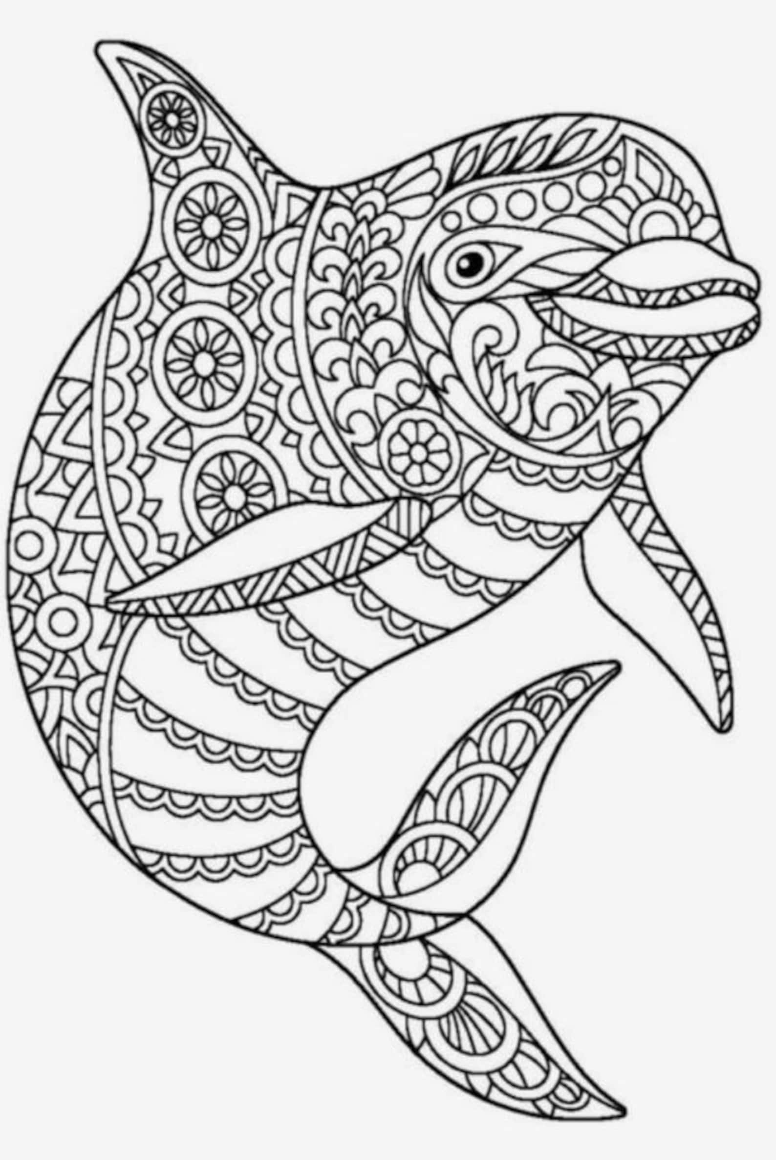 200 Sea Life Mandala Coloring Pages, Ocean Animals (PDF Pattern) - Etsy