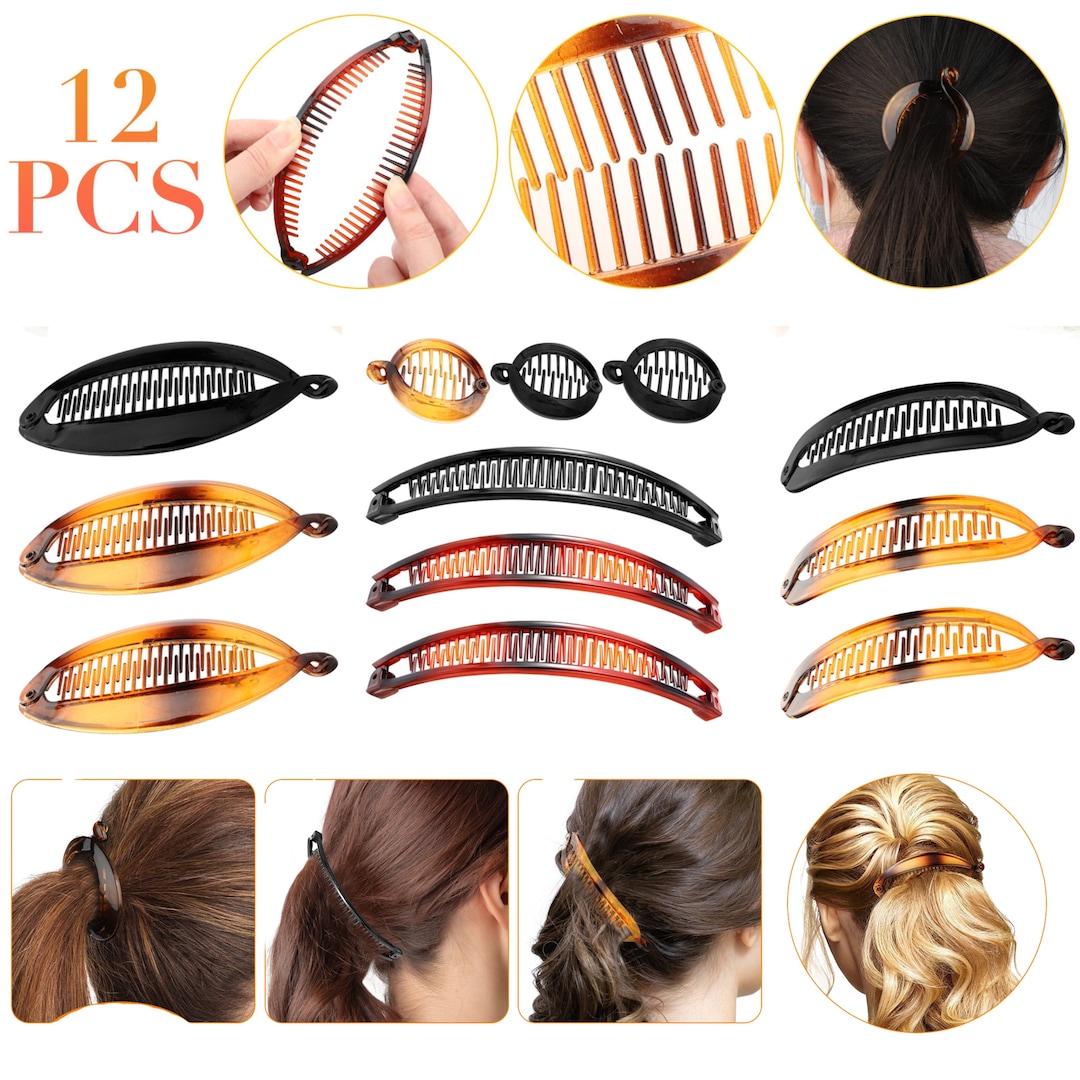 12 Pack Large Banana Hair Clips Classic Clincher Combs for Etsy