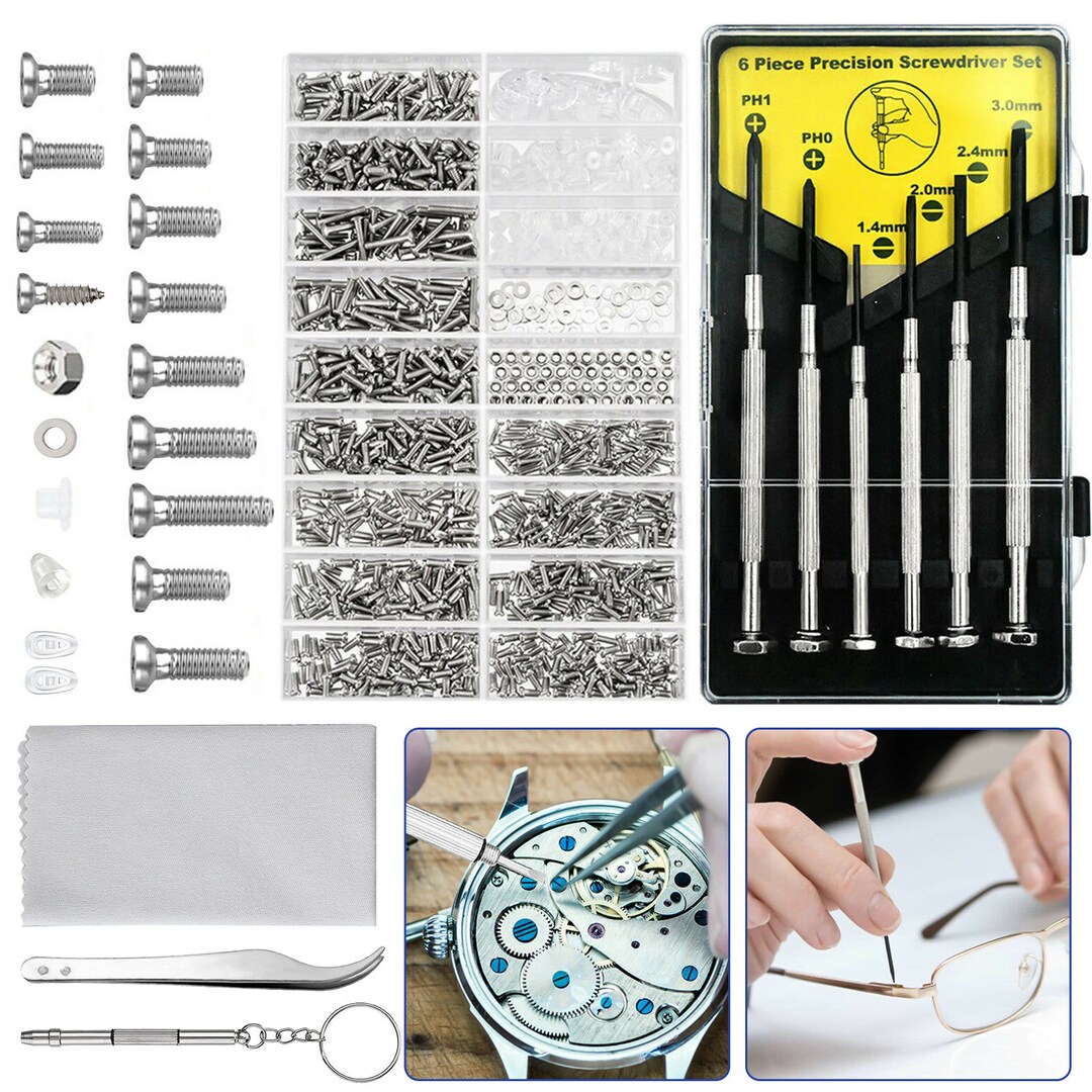 Complete Eyeglass Repair Kit 1500 Pcs Eye Glasses Screws Kit Etsy