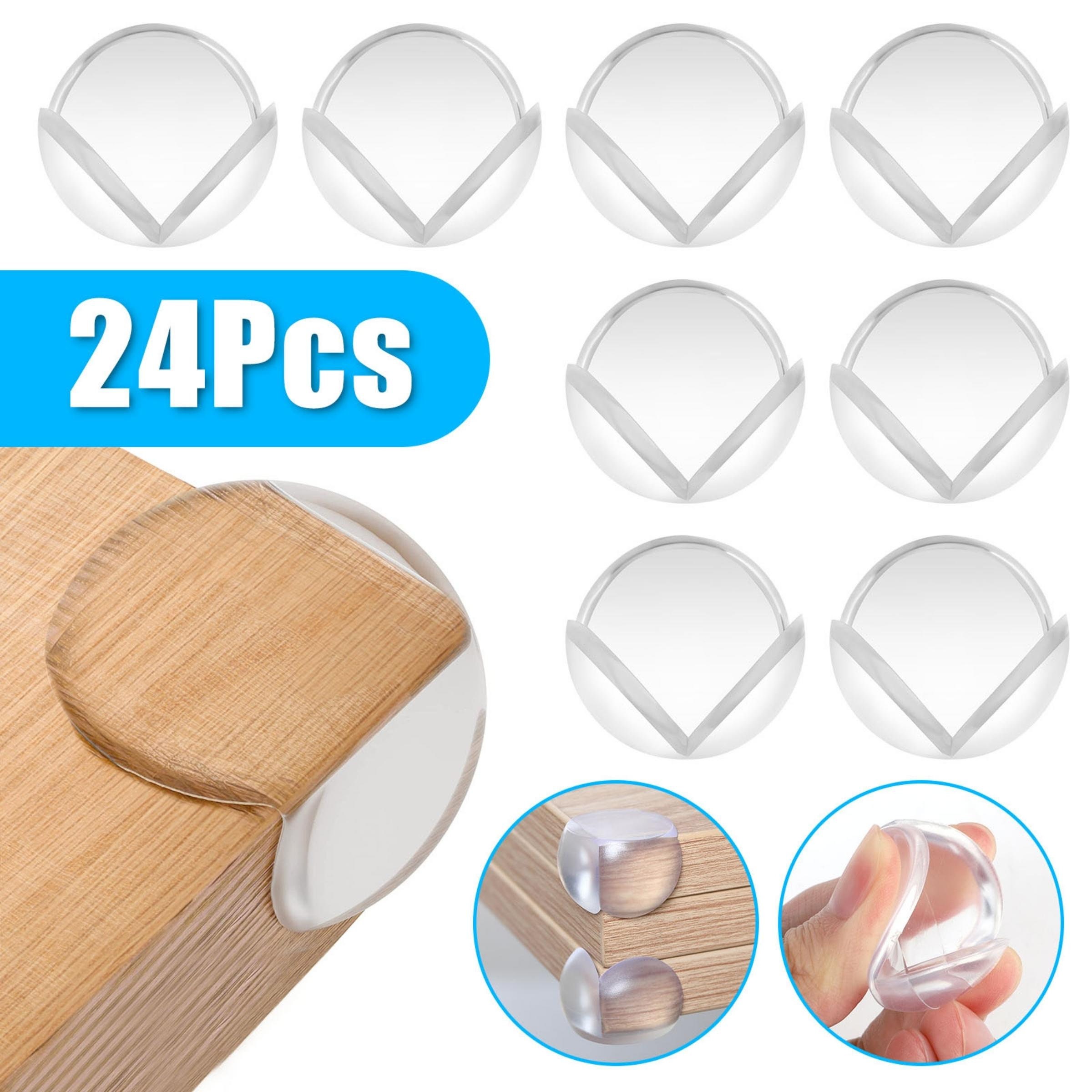 4x Clear Rubber Furniture Corner Edge Table Cushion Guard Protector Baby  -ls