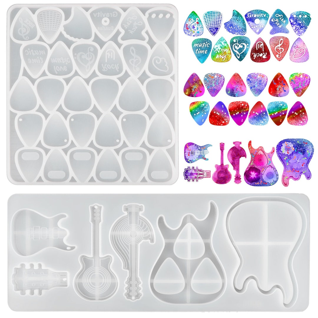 Resin Mold Set 30 Pieces Guitar Silicone Molds for Keychain Etsy