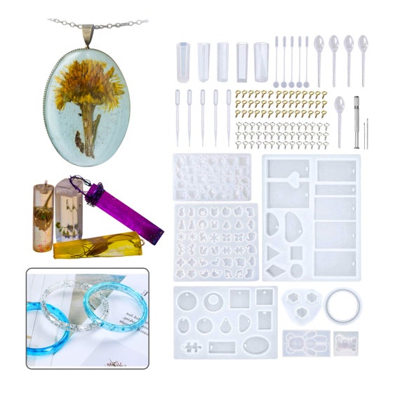 Resin Molds, 229Pcs Silicone Resin Casting Molds and Tools Kit for DIY Jewelry  Resin Craft Making, Epoxy Resin Making Kit for Resin Casting Beginner 