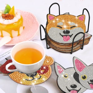 6Pcs/set DIY Diamond Painting Coaster Easter Gnome Bunny Diamond Art Mosaic  Cup Cushion Table Placemat with Rack Home Decor Gift - AliExpress