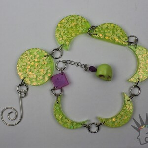 Lime Mondphasen & Schädeln hängen Suncatcher Home Auto Decor