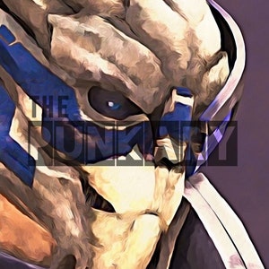 Watercolored Garrus Postcard Print