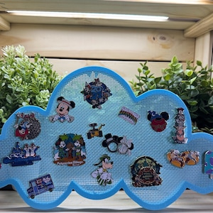 Pin Board (Cloud), Enamel Pin Board, 3D Printed Pin Display, Pin Display, More Colors & Shapes in Shop!