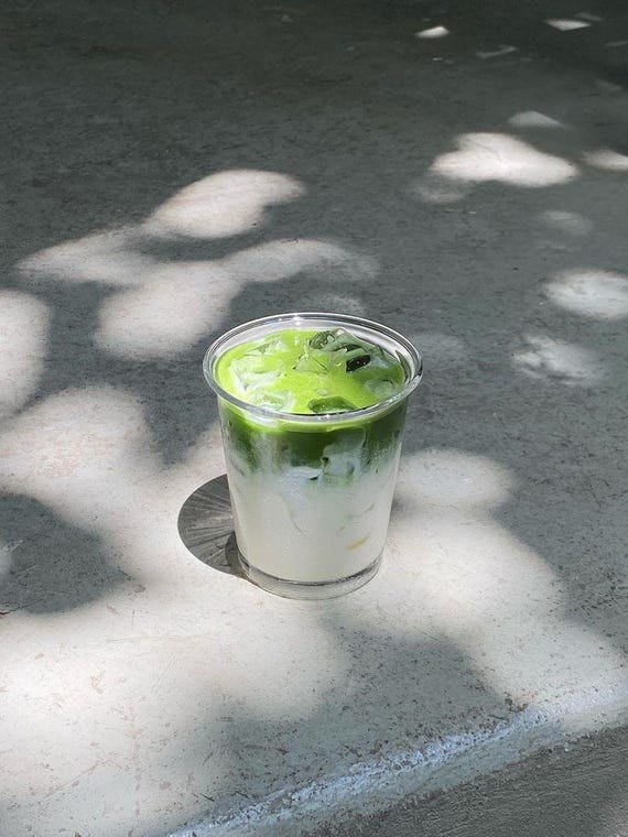 Clear Glass Iced Matcha Cup: Minimalist Matcha Latte Tumbler