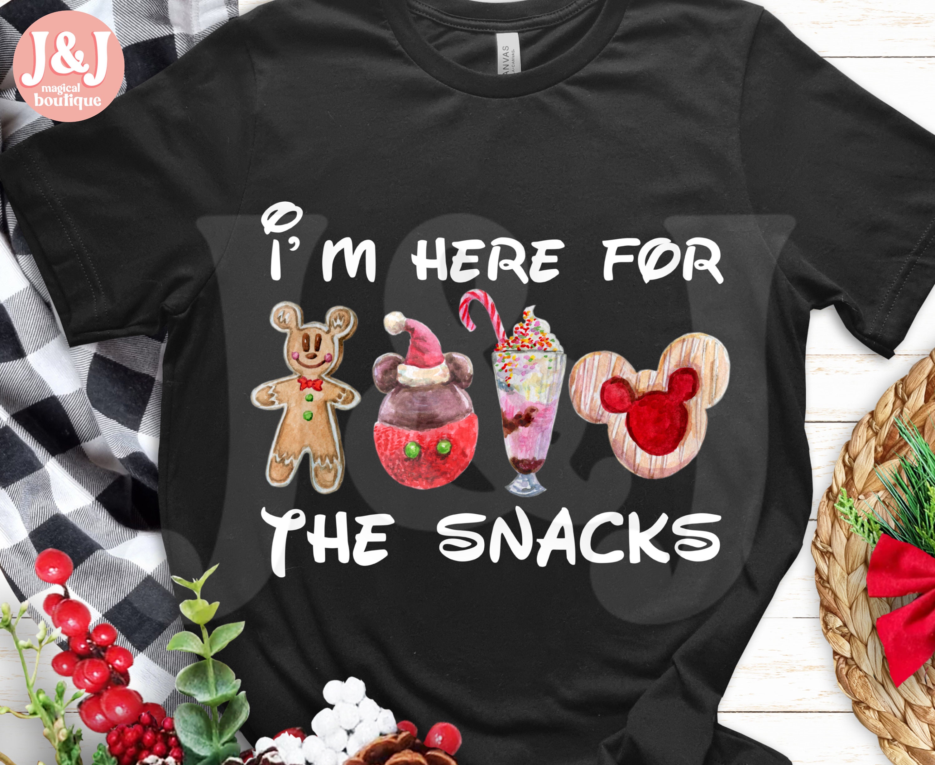 Discover I'm Here for the Snack Theme Park Snack Disney T-Shirt