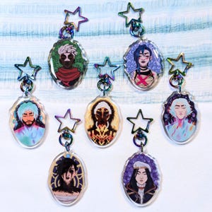 Double Sided Arcane Character Acrylic Keychains (Jinx, Ekko, Vi, Caitlyn, Jayce, Mel, Viktor)