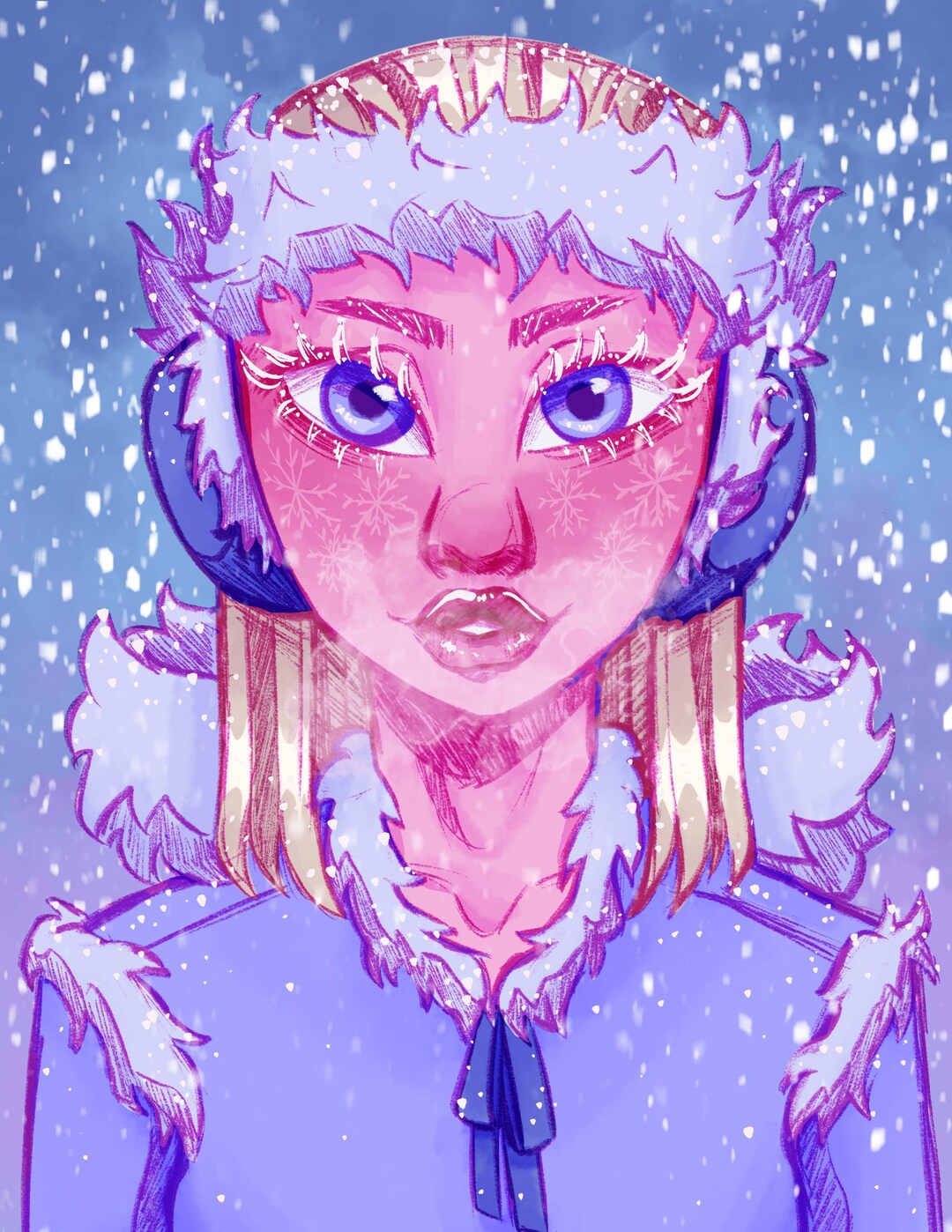 I'm so Cold Illustration Print (50% 0FF 8.5x11) - Etsy