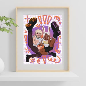 Impressão de ilustração de pedaço arrogante de TNT / Bunny Wabbit (Bakugou Mirko MHA)