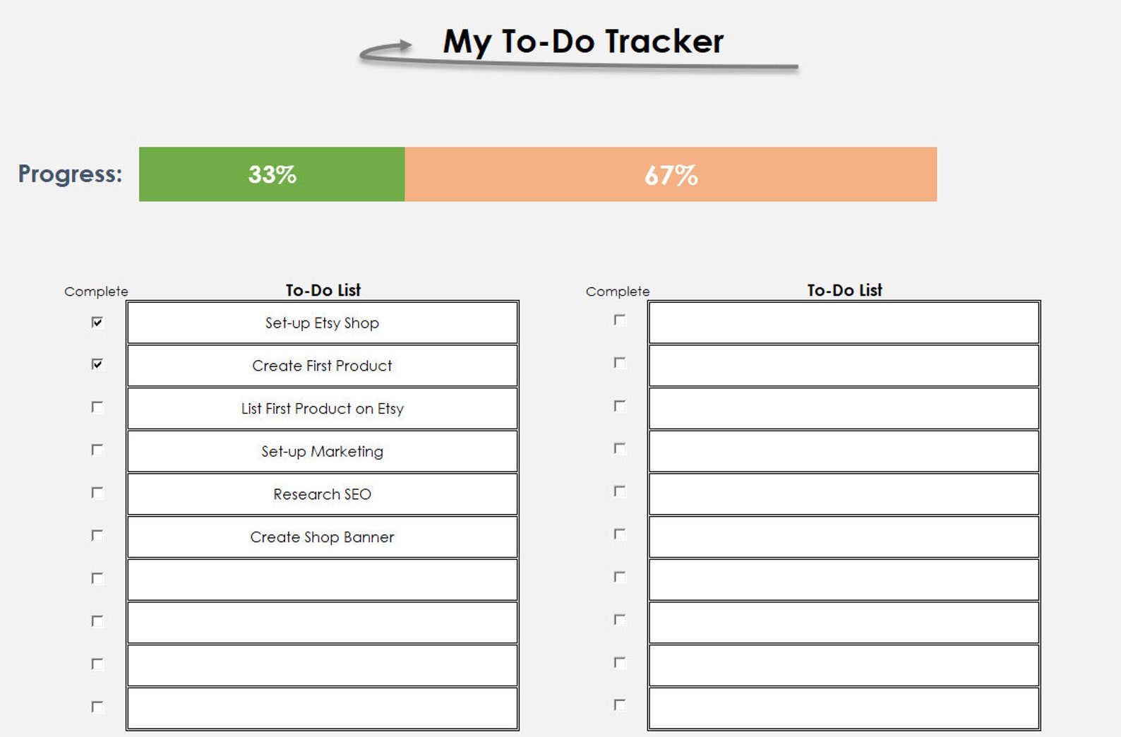 To Do List Progress Tracker - Etsy