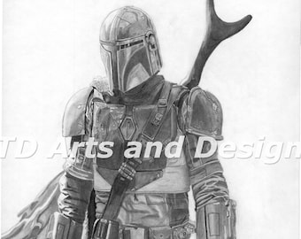 The Mandalorian - Drawing Print